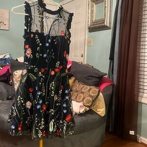 City Studios Junior's size 3 ruffled, embroidered dress. Hook at back, zipper